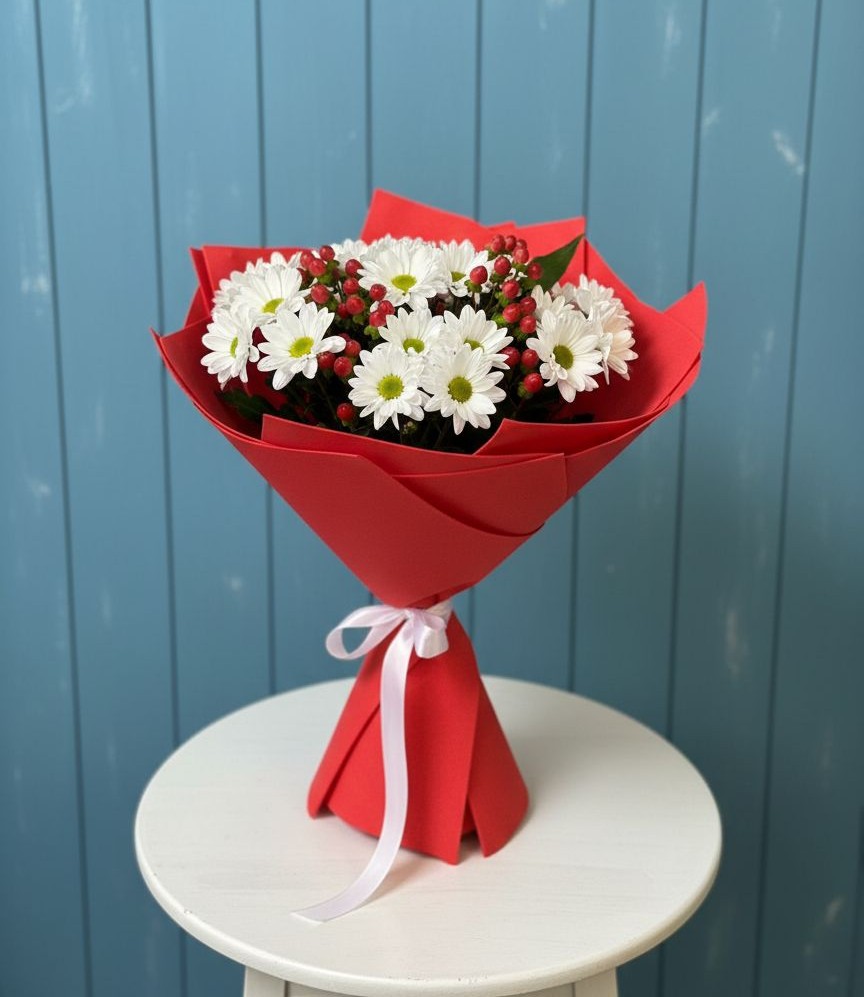 Букет цветов из: Хризантемы в Тюхтете