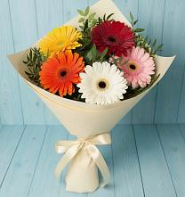 Букет цветов из:  Герберы в Тюхтете