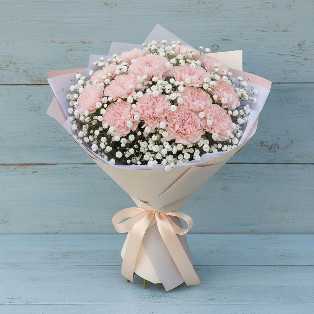 Букет цветов из: Гвоздики в Тюхтете