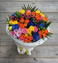 Букет цветов из:  Розы и Хризантемы в Тюхтете