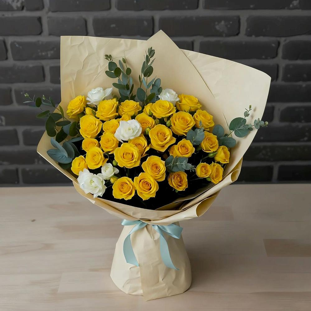 Букет цветов из: Розы в Тюхтете