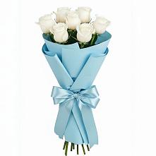 Букет 7 белых роз Проуд в Тюхтете