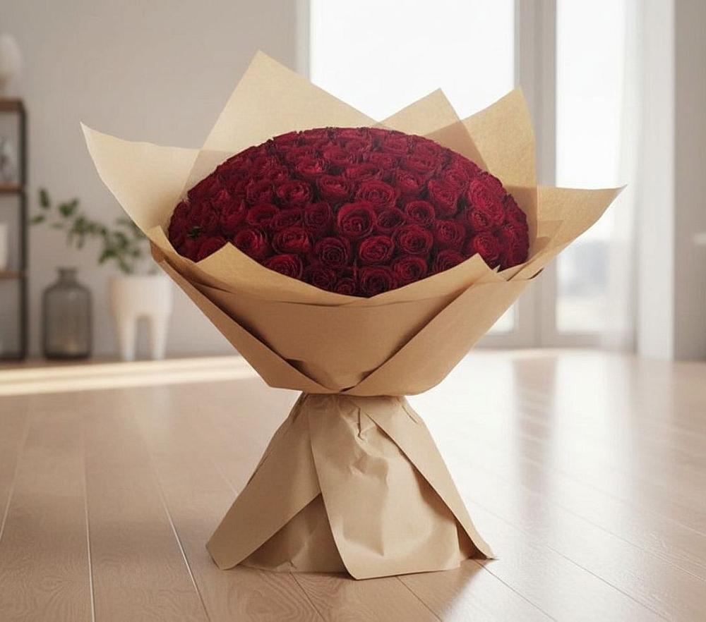 Букет 101 Красная роза в Тюхтете