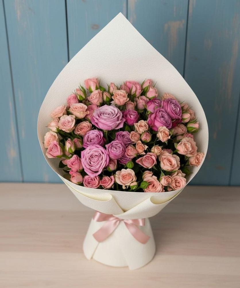 Букет цветов из: Розы в Тюхтете