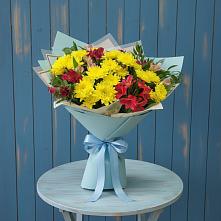 Букет цветов из:  Альстромерии и Хризантемы #REPLACE_PRED# Тюхтете