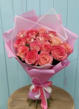 Букет 15 Розовых роз Равель в Тюхтете